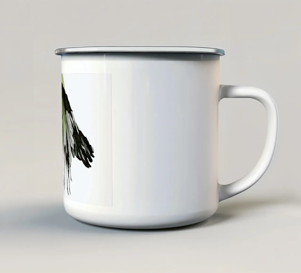 Raven tazza in smalto da Morgan Kendall