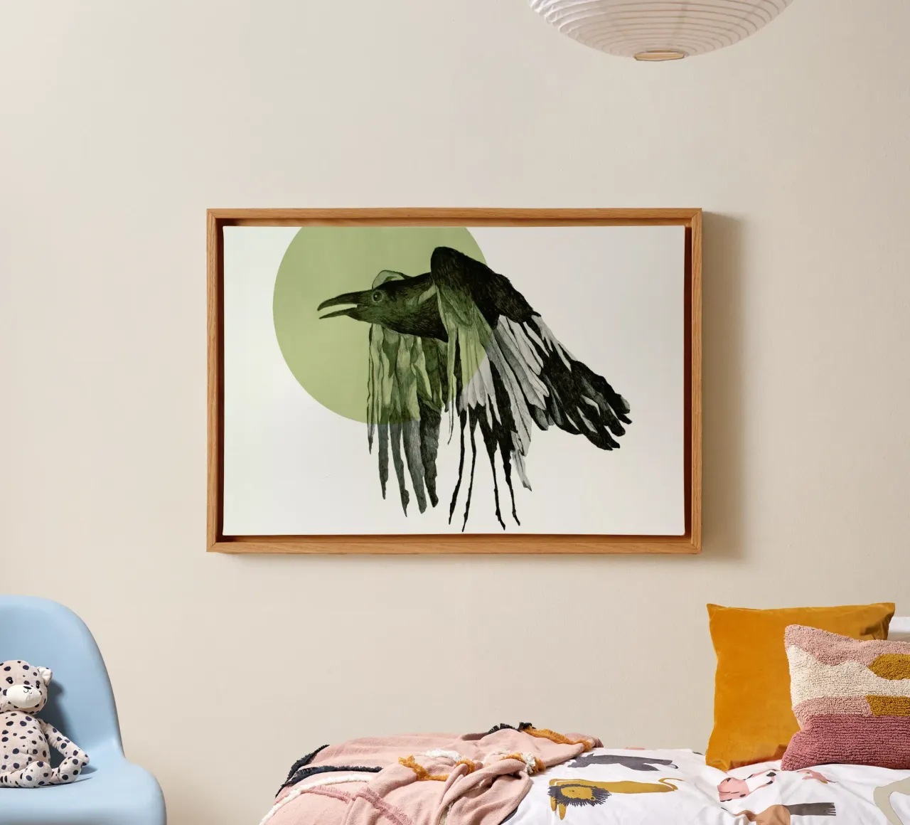 Raven tela con Cornice a cassetta da Morgan Kendall