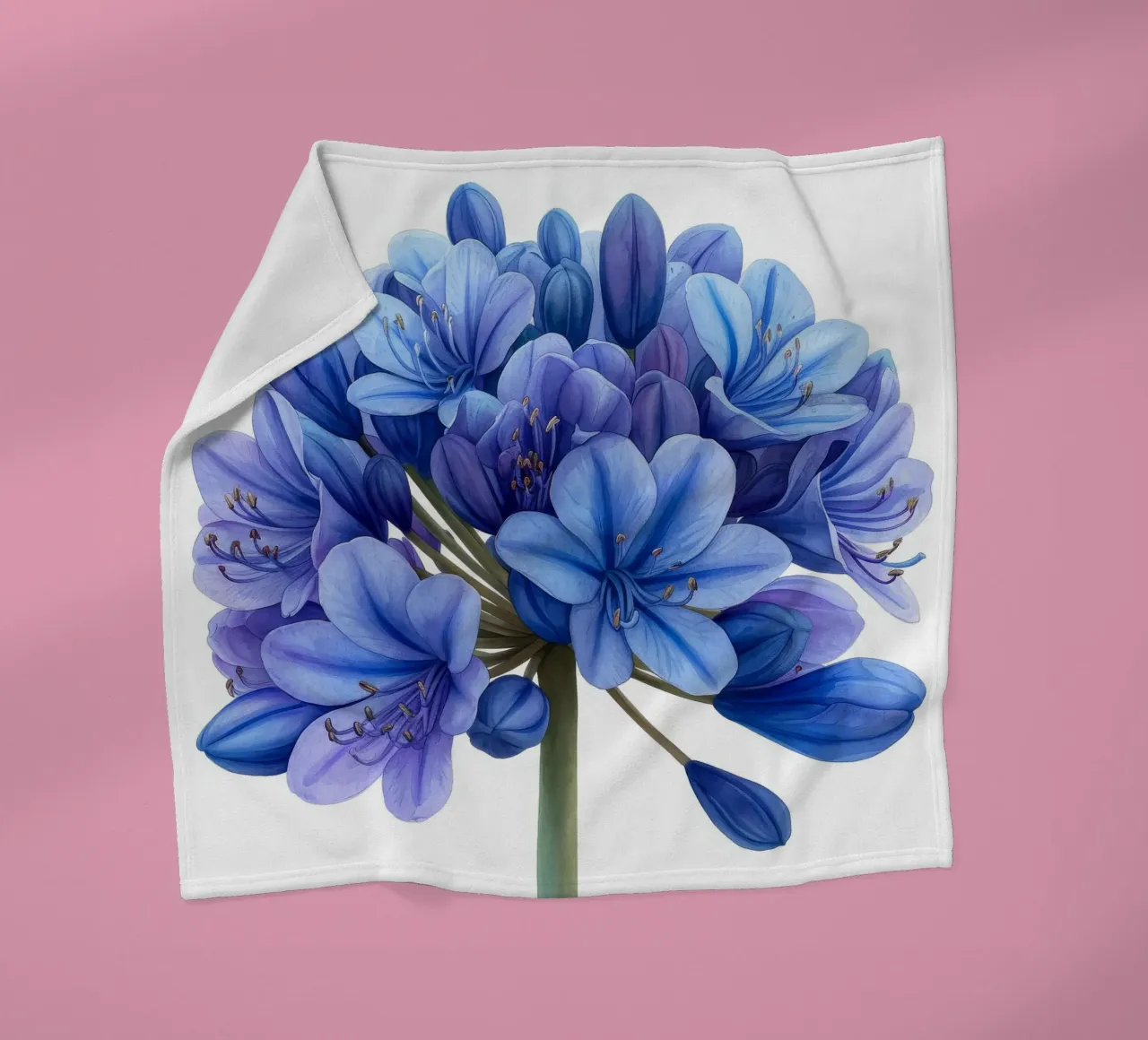 Agapanthus-Blüte 1 Fleecedecke von Bold Blooms