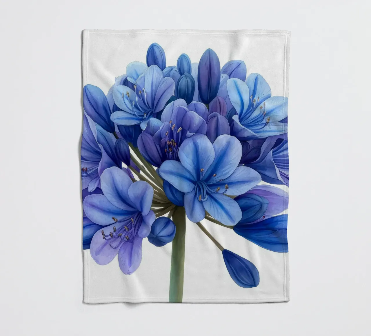 Agapanthus-Blüte 1 Fleecedecke von Bold Blooms