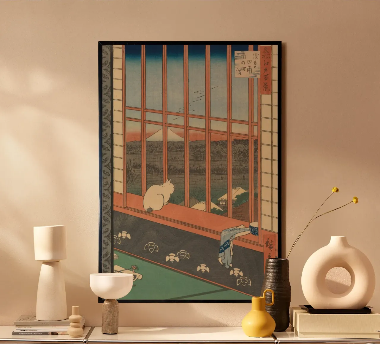 Utagawa Hiroshige, stampa su legno giapponese del gatto poster da William Store