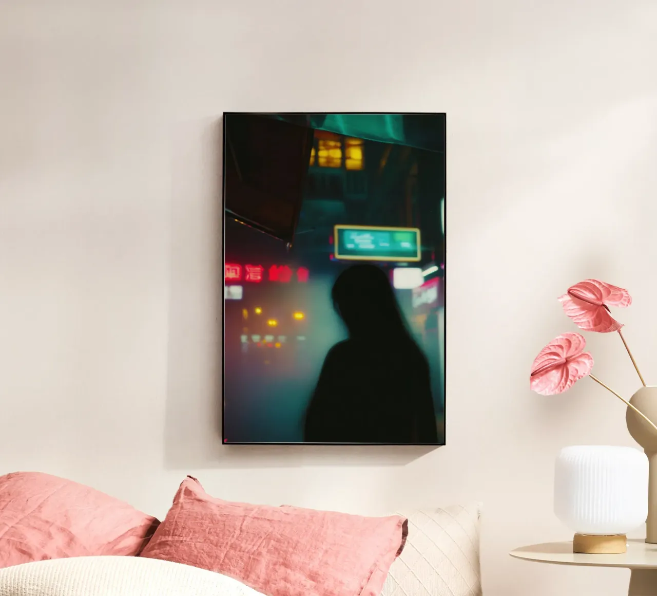 Neon e solitudine: un viaggio nella città di notte plexiglass da Le Flou