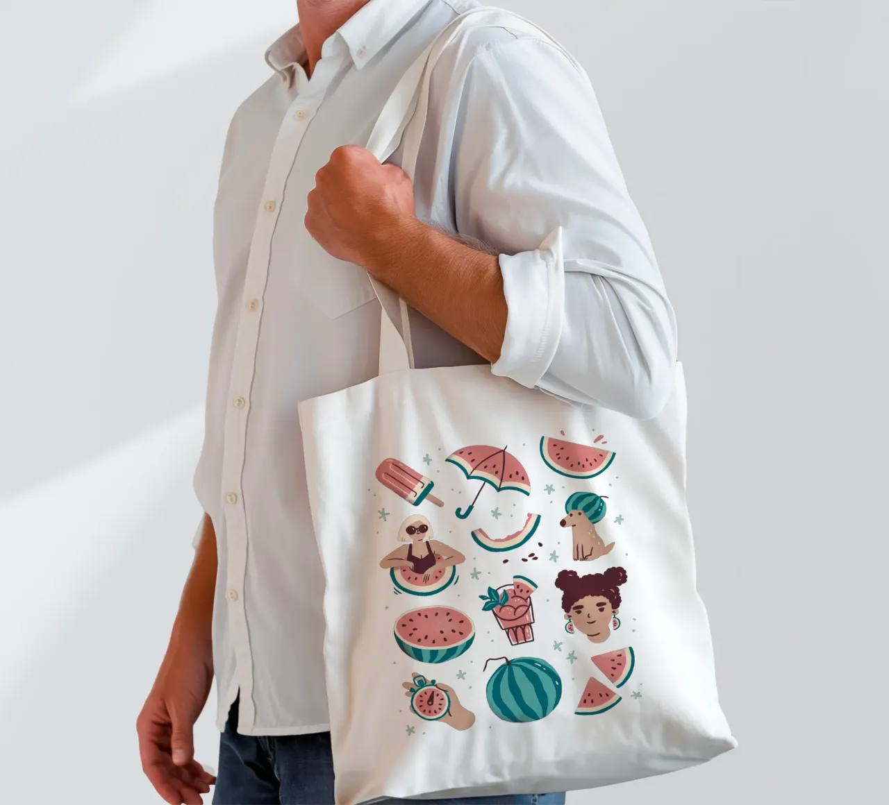 All Things Watermelon tote bag by sashakolesnik