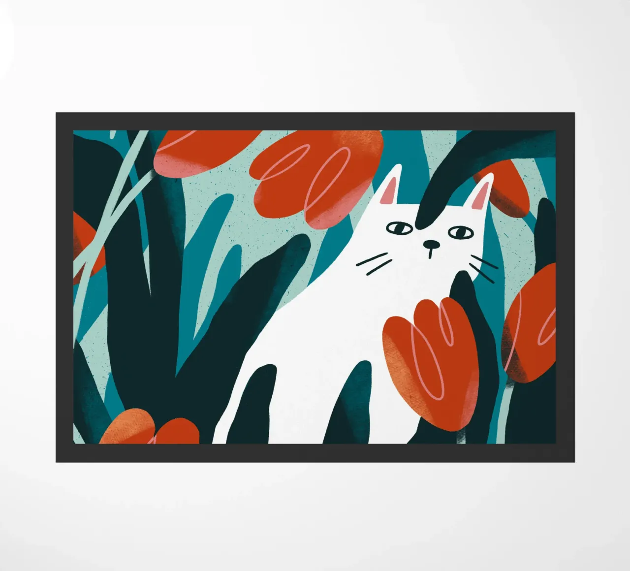 Cat and Tulips zerbino da sashakolesnik