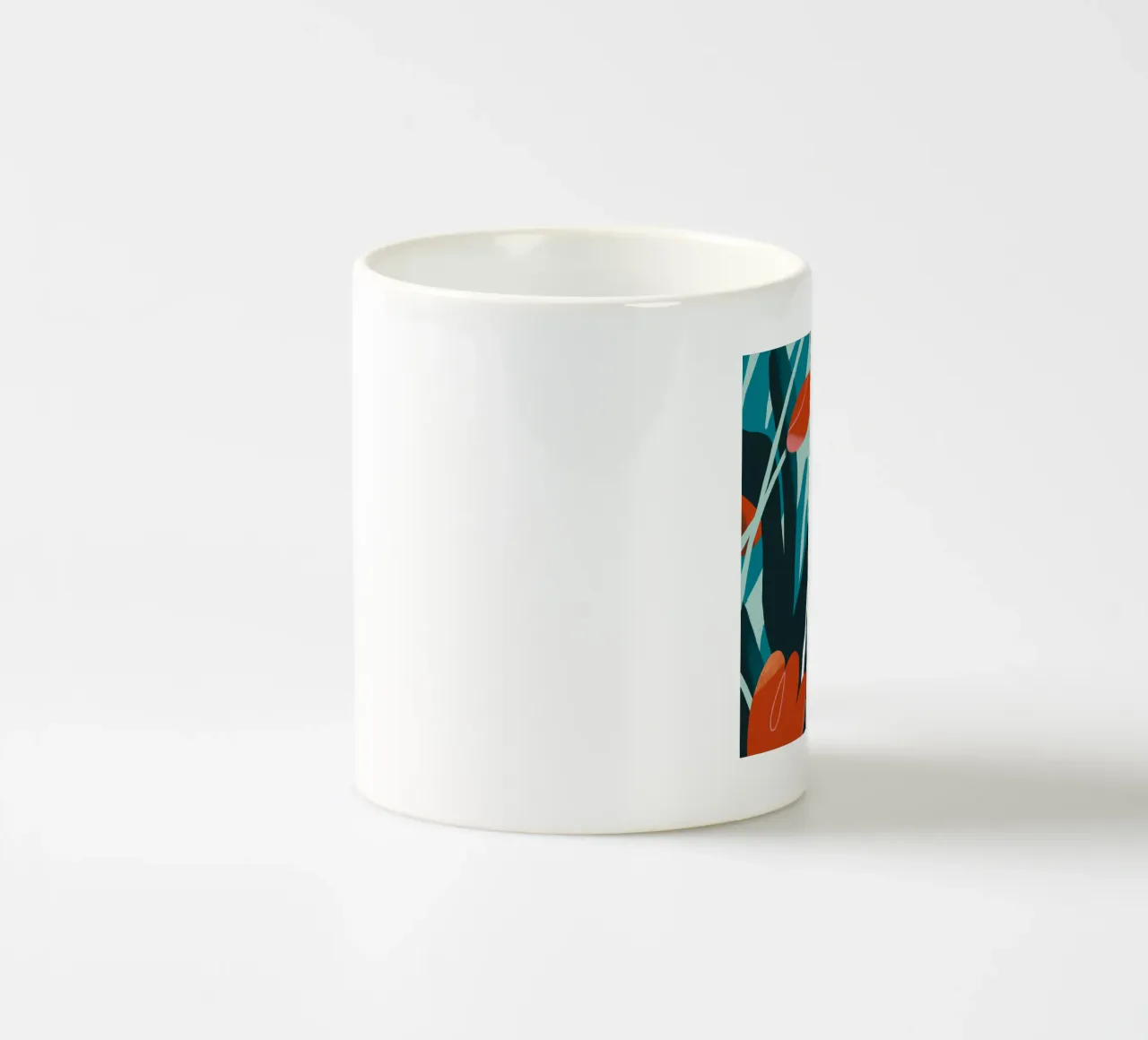 Cat and Tulips tazza in ceramica da sashakolesnik