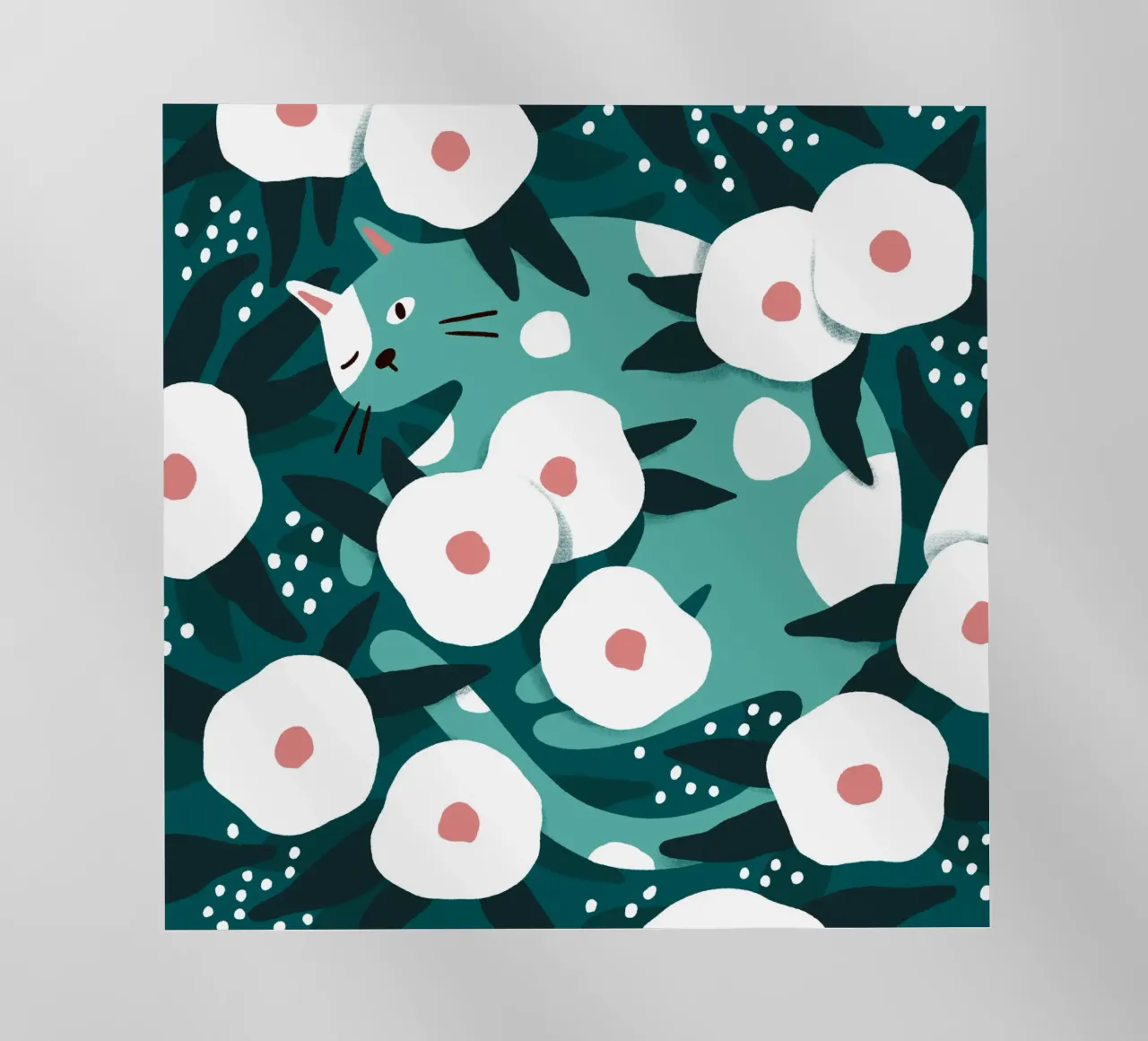 Cat and Wildflowers pellicola backlit da sashakolesnik