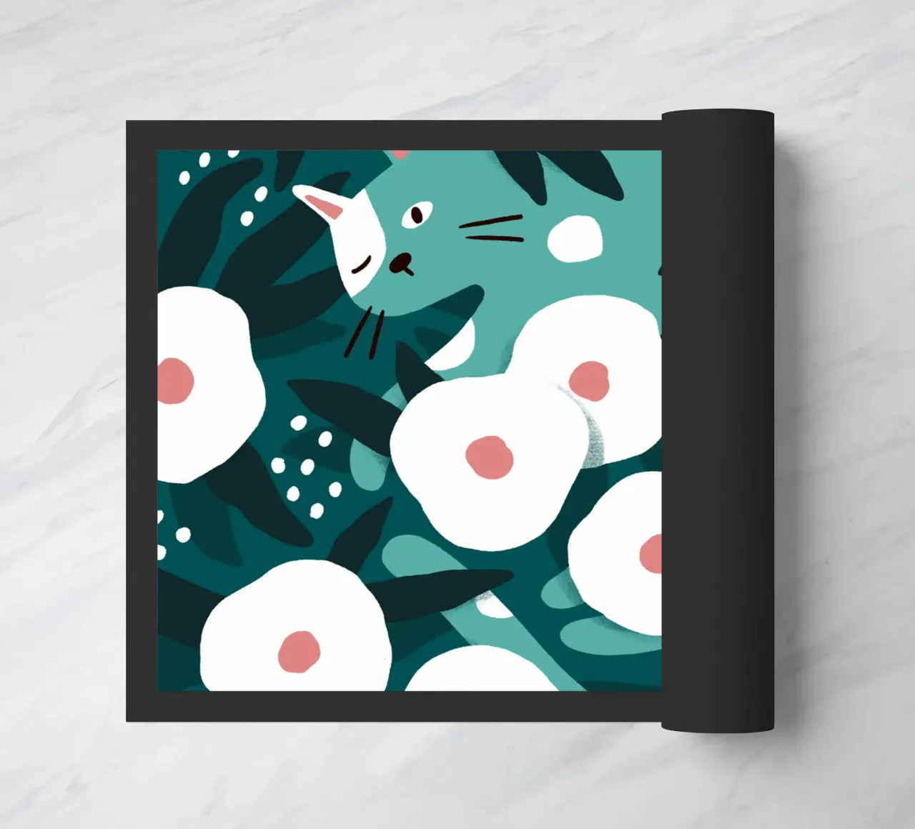 Cat and Wildflowers zerbino da sashakolesnik