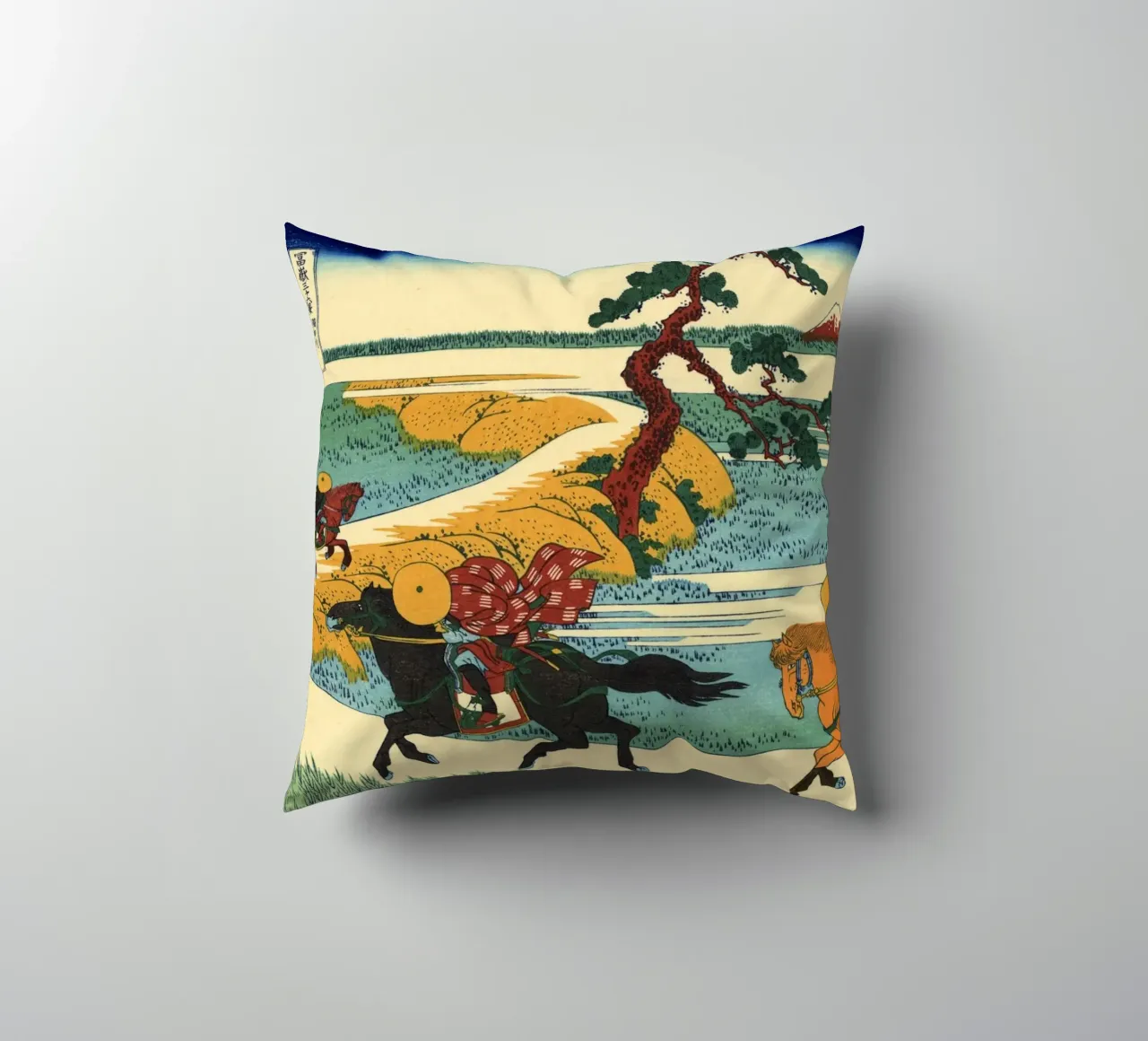 Hokusai - Il villaggio di Sekiya sul fiume Sumida cuscino da William Store