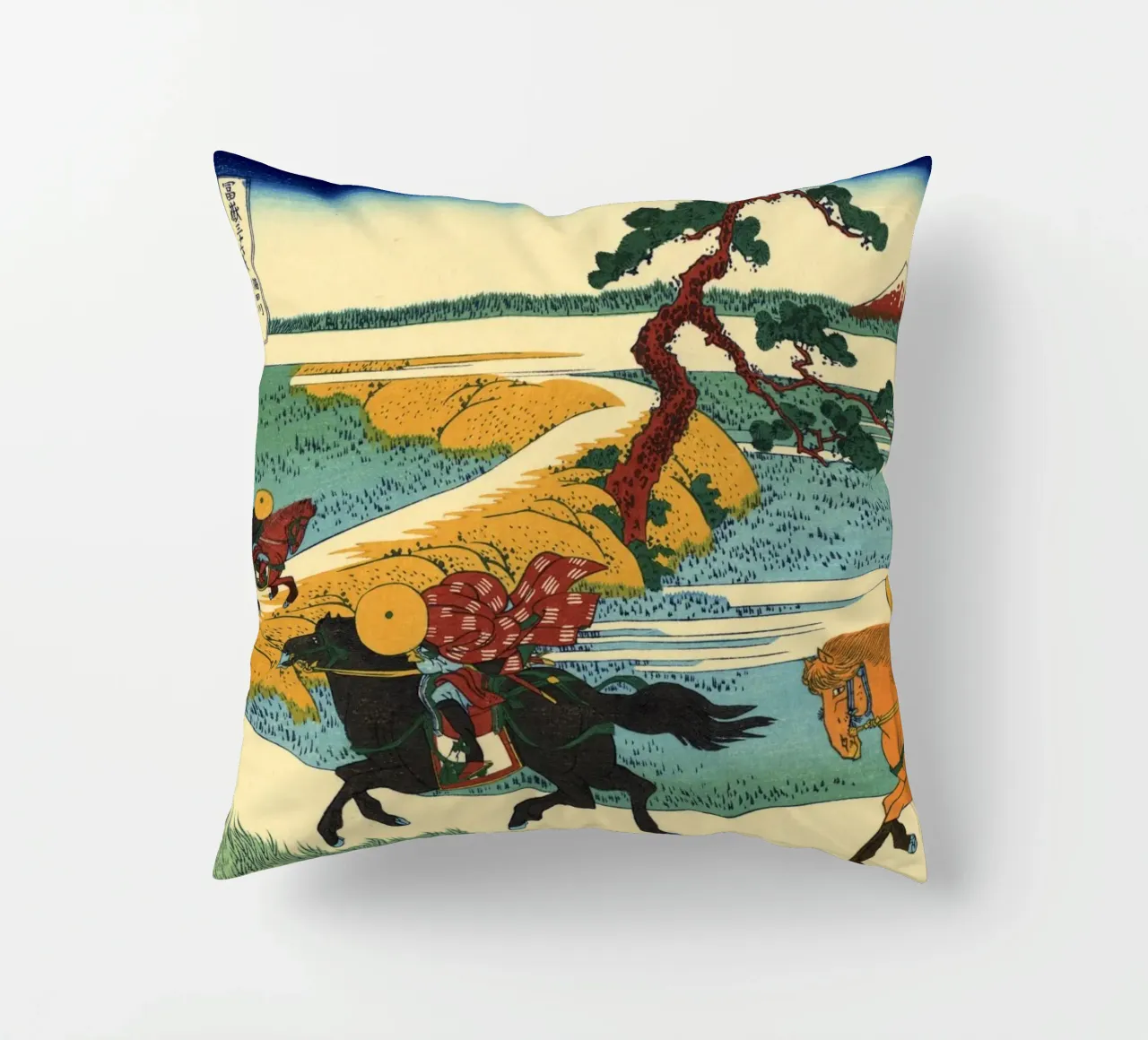 Hokusai - Il villaggio di Sekiya sul fiume Sumida cuscino da William Store