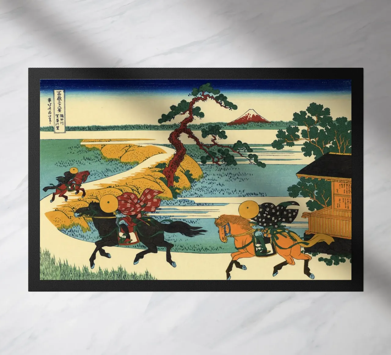Hokusai - Il villaggio di Sekiya sul fiume Sumida zerbino da William Store
