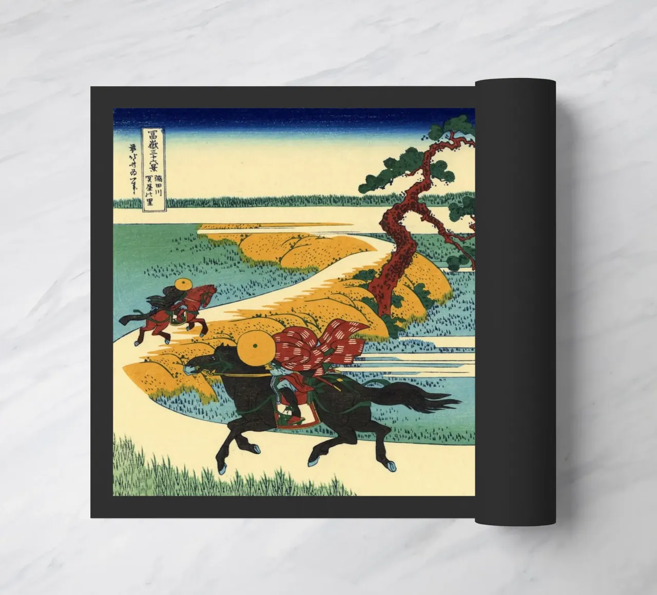 Hokusai - Il villaggio di Sekiya sul fiume Sumida zerbino da William Store