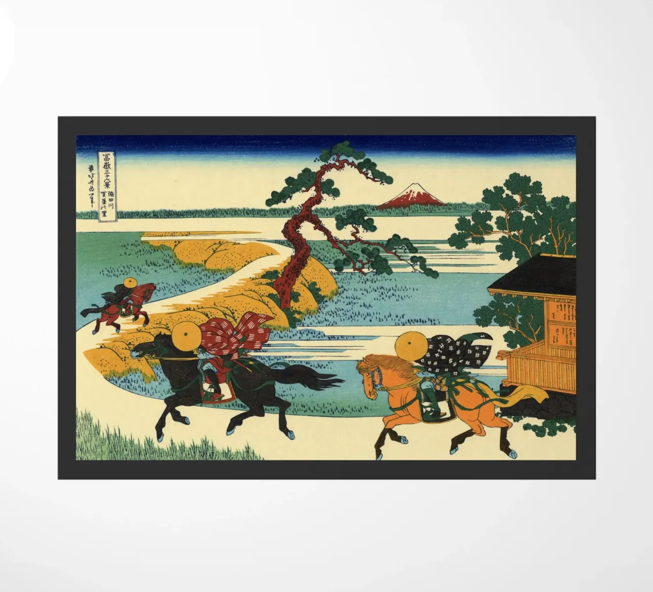 Hokusai - Il villaggio di Sekiya sul fiume Sumida zerbino da William Store