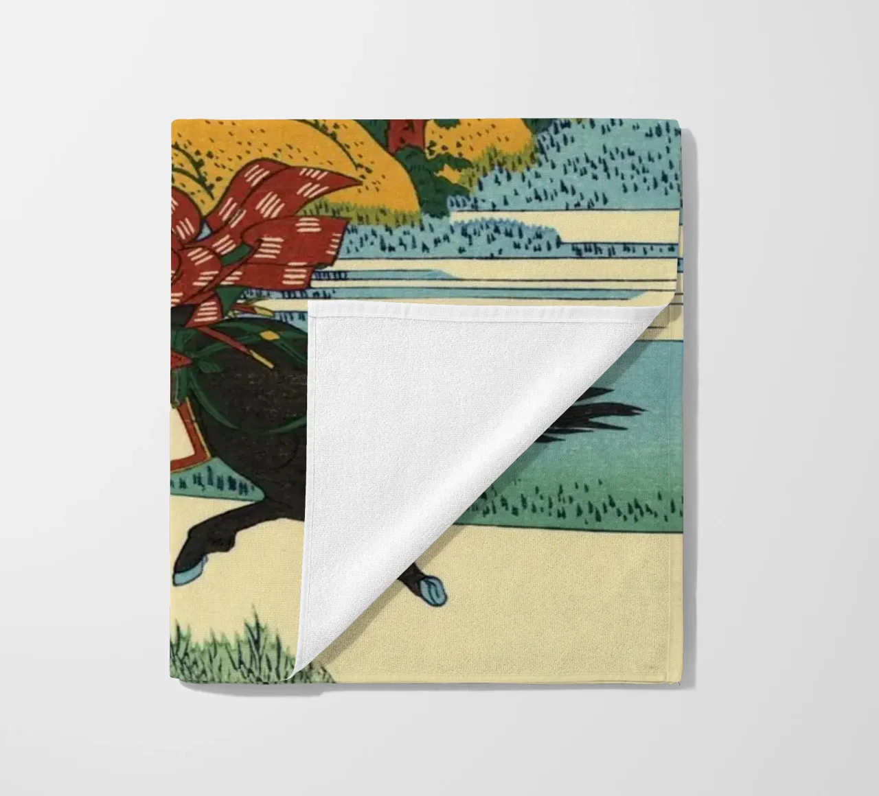 Hokusai - Il villaggio di Sekiya sul fiume Sumida telo mare da William Store