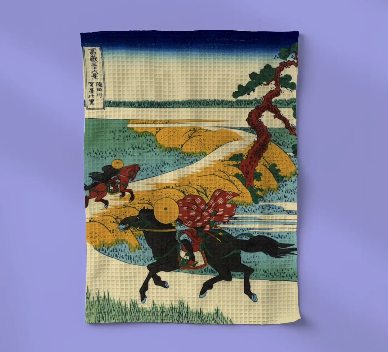 Hokusai - Il villaggio di Sekiya sul fiume Sumida canovaccio da cucina da William Store