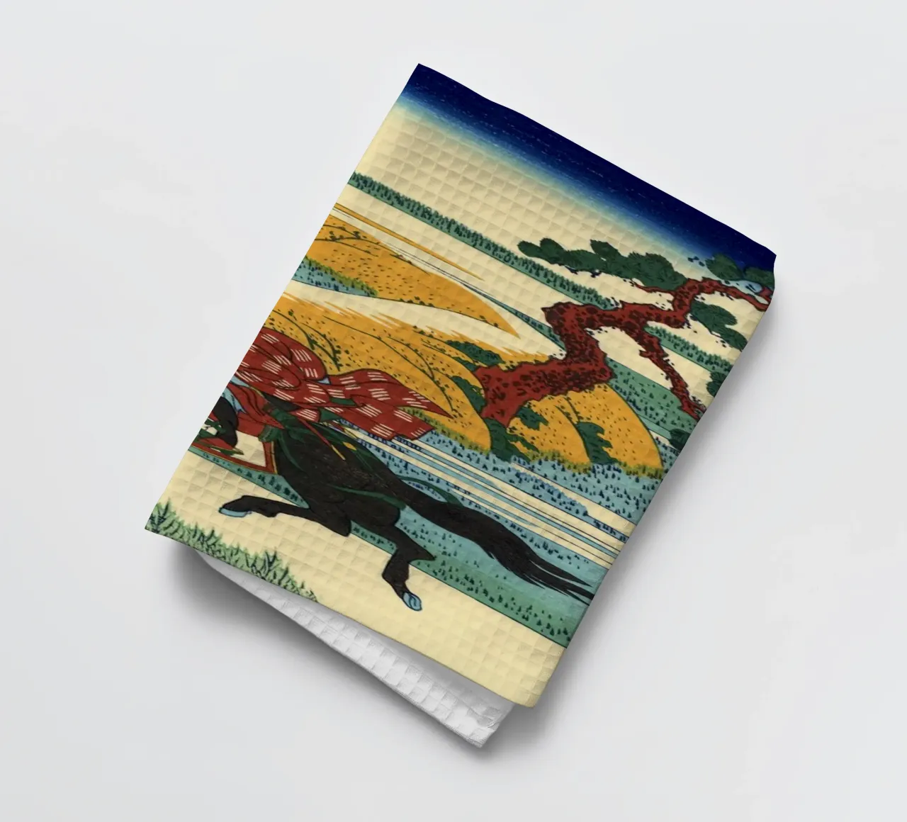 Hokusai - Il villaggio di Sekiya sul fiume Sumida canovaccio da cucina da William Store