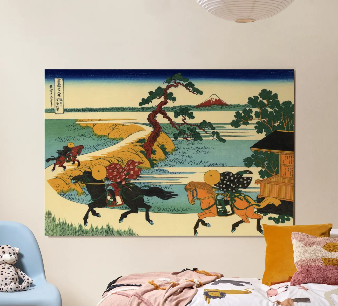 Hokusai - Il villaggio di Sekiya sul fiume Sumida poster da William Store