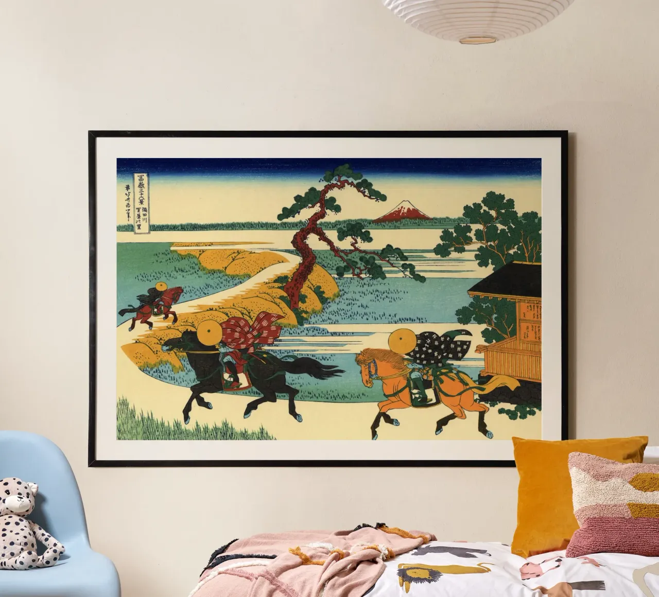 Hokusai - Il villaggio di Sekiya sul fiume Sumida carta hahnemühle da William Store