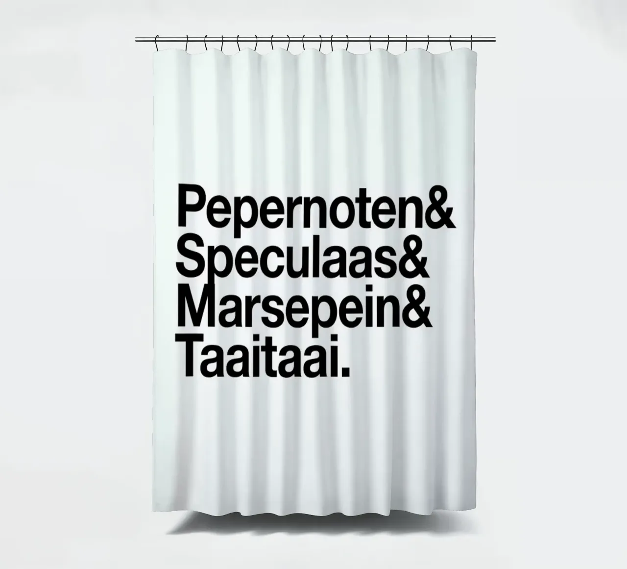 Pepernoten & Taaitaai shower curtain by Studio One