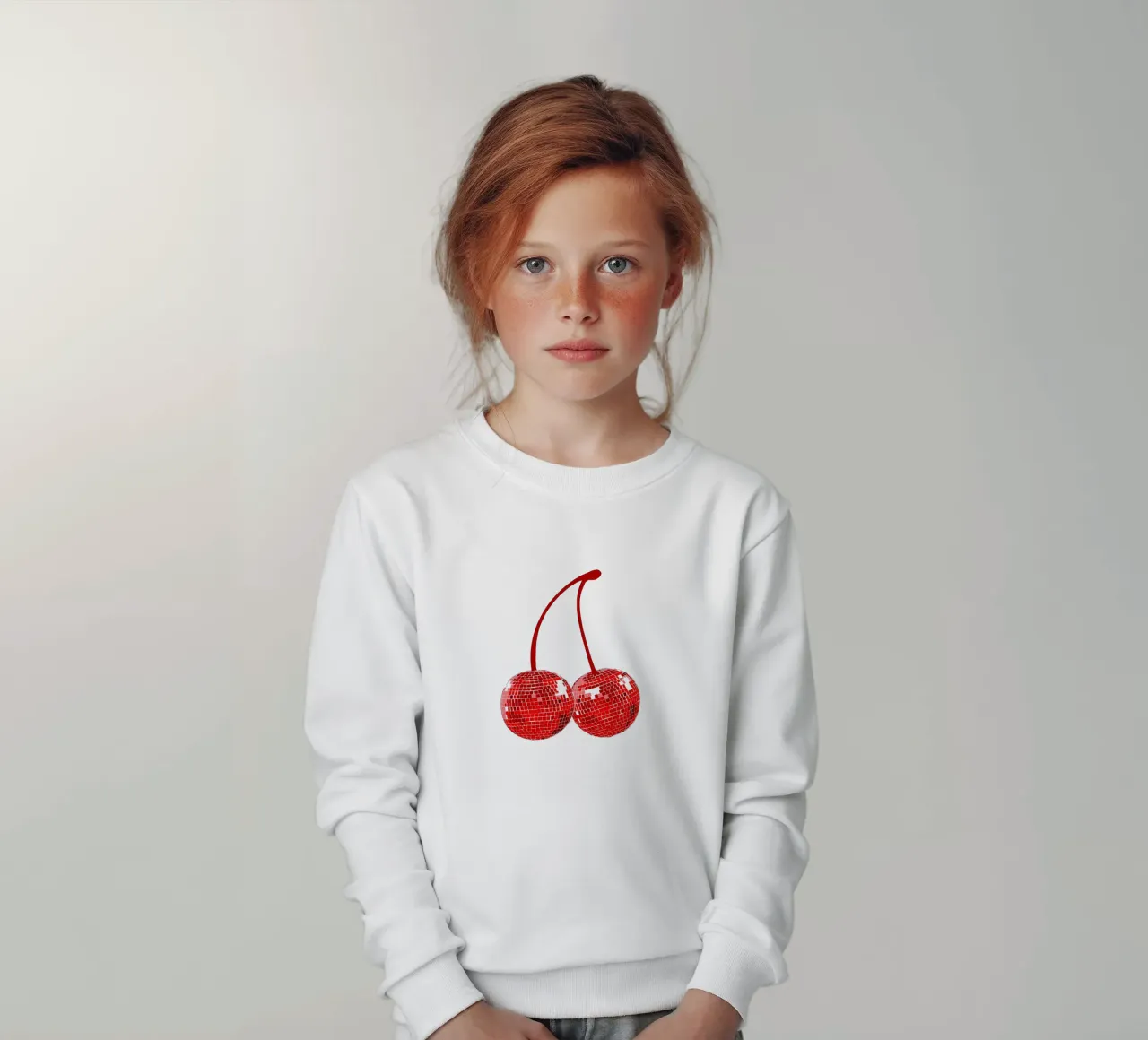 Pop art decoration - Disco cherries kids sweatshirt by Studio Mooodz