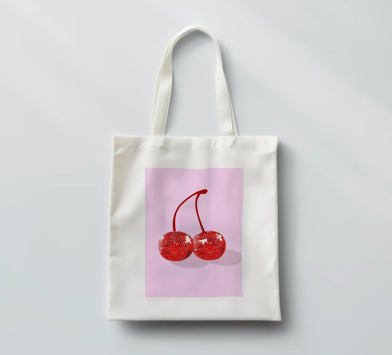 Pop art decoration - Disco cherries tote bag by Studio Mooodz