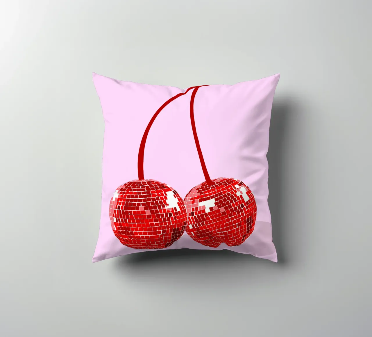 Pop art decoration - Disco cherries decorative cushion by Studio Mooodz