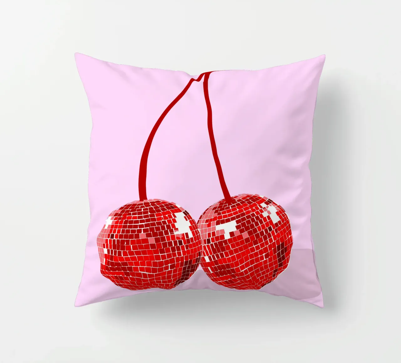 Pop art decoration - Disco cherries decorative cushion by Studio Mooodz