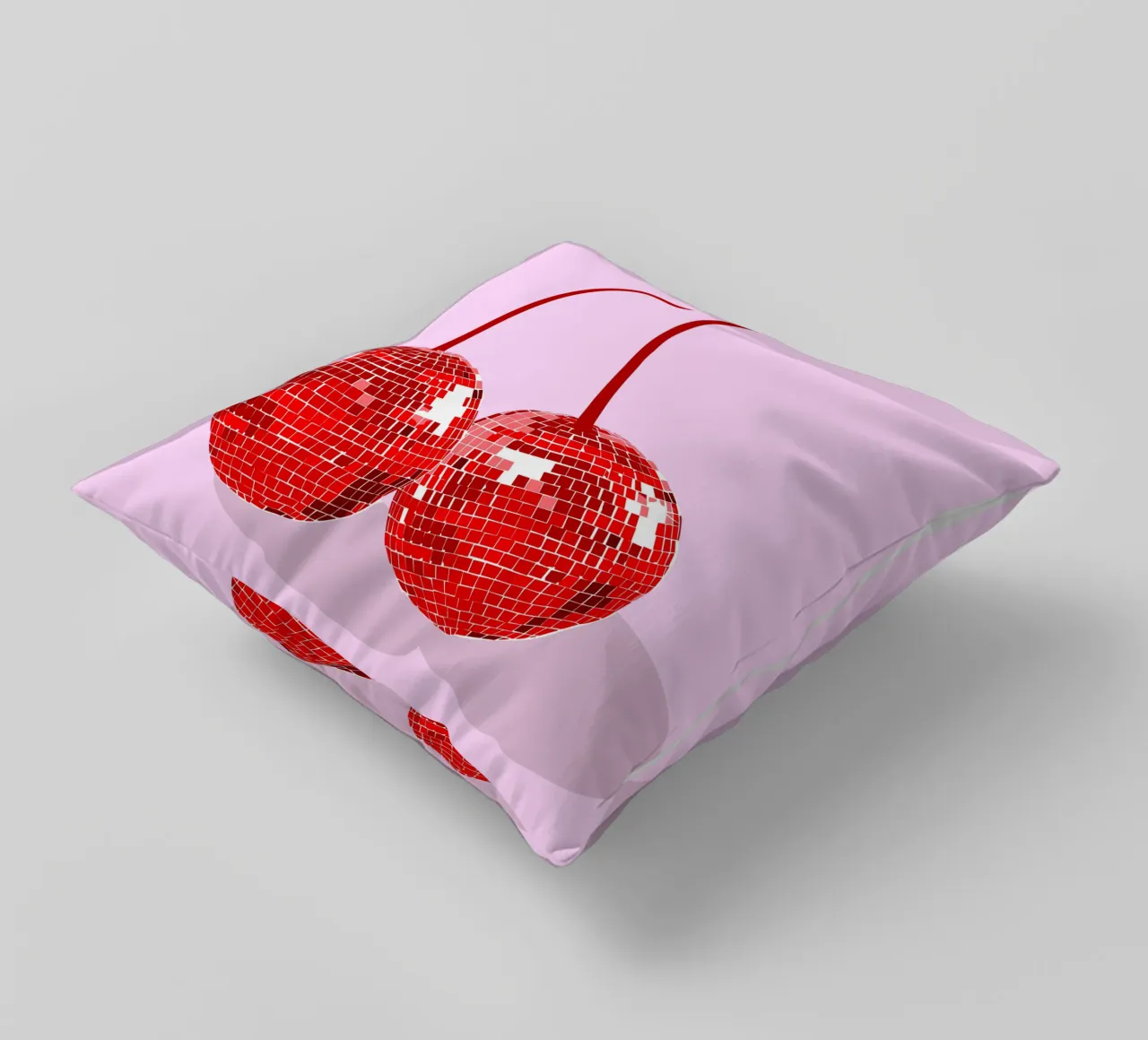 Pop art decoration - Disco cherries decorative cushion by Studio Mooodz