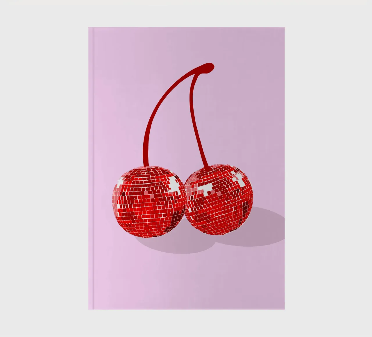 Pop art decoration - Disco cherries notebook by Studio Mooodz