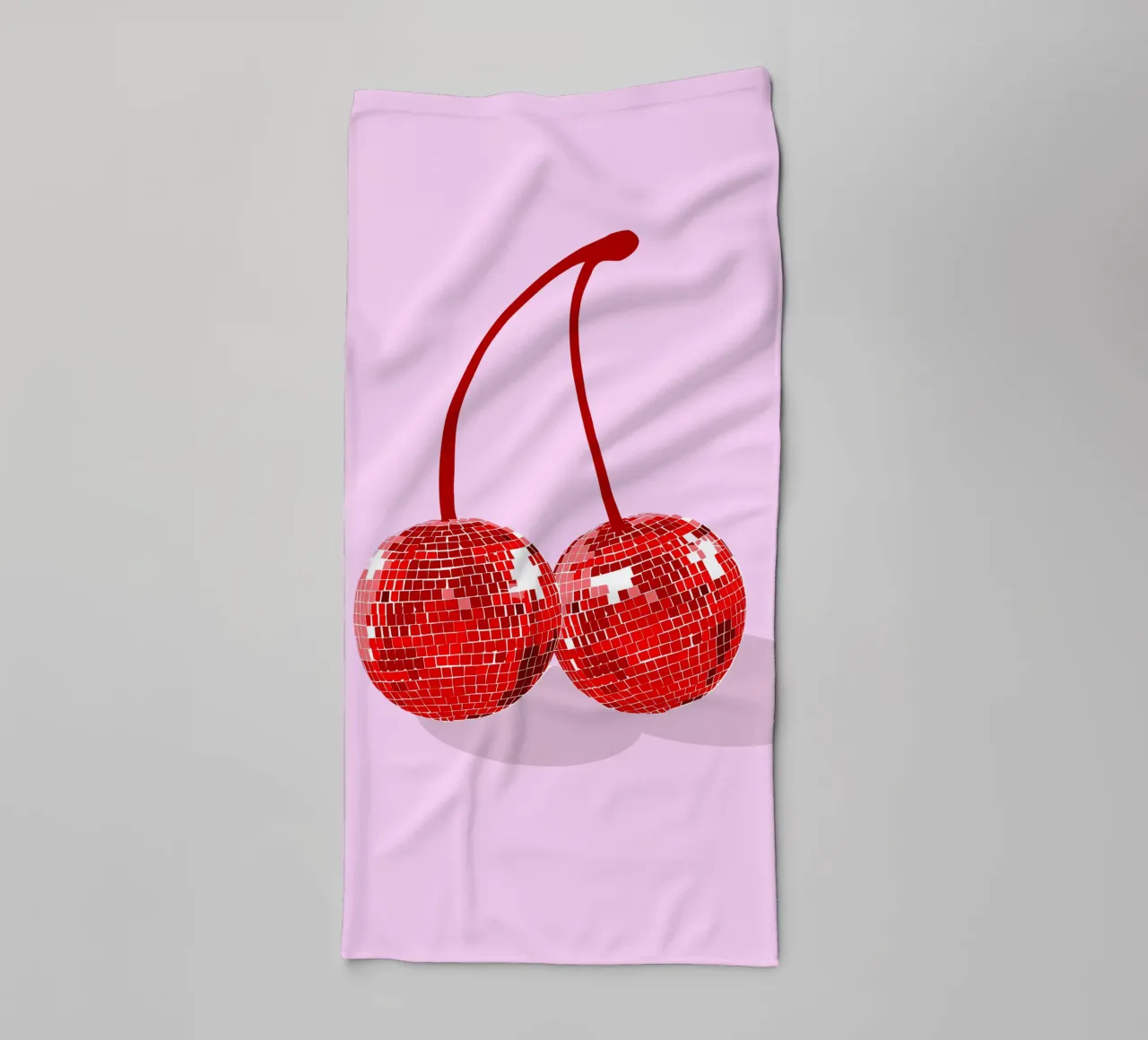 Decorazione pop art - Ciliegie da discoteca asciugamano da bagno da Studio Mooodz