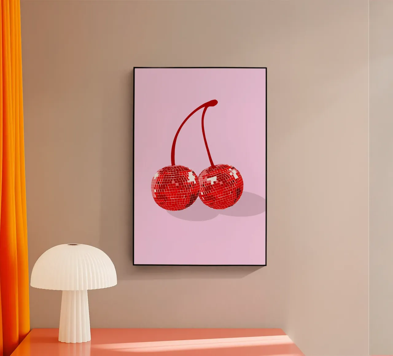 Pop art decoration - Disco cherries acrylic glass by Studio Mooodz
