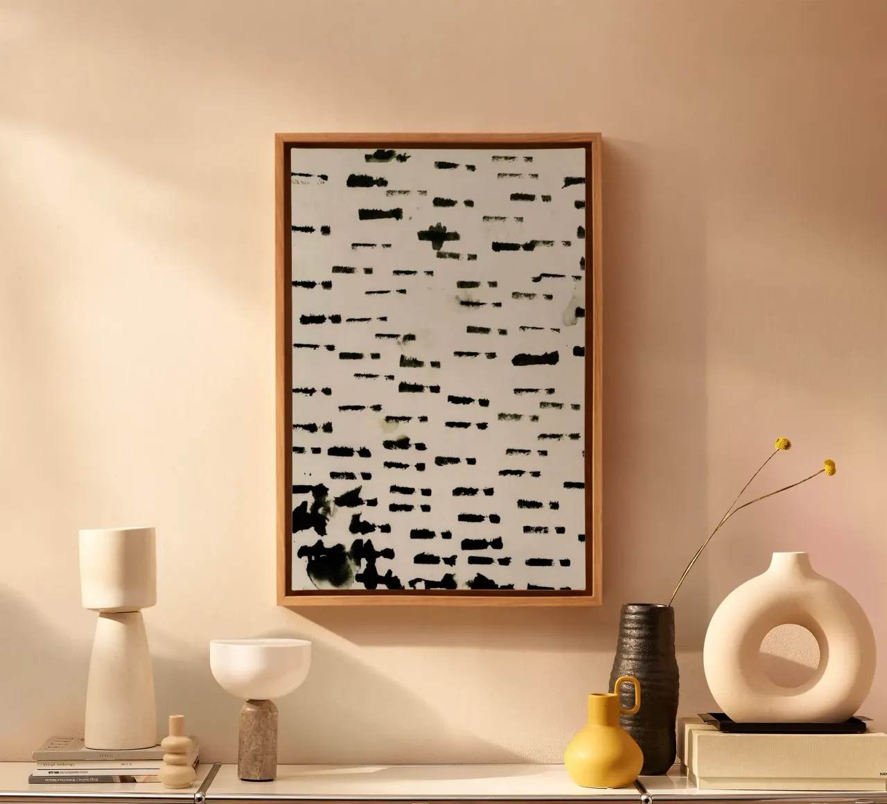 Wabi Sabi 16-01 canvas met Baklijst van IRIS LEHNHARDT FINE ART