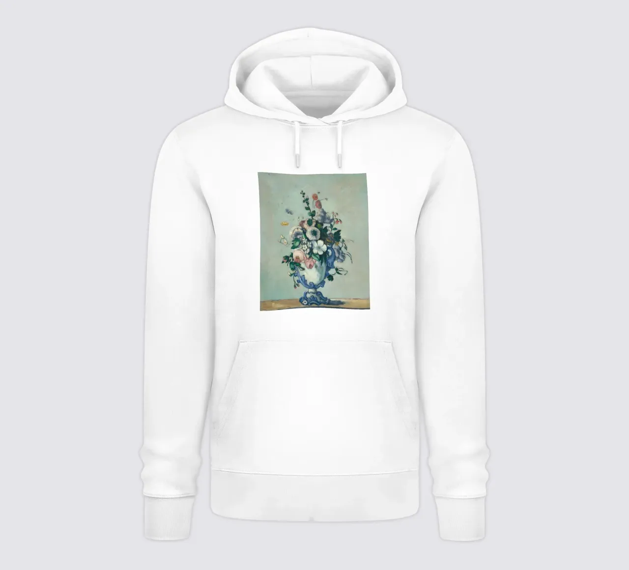 Paul Cezanne - Fiori in un vaso rococò felpa con cappuccio da Timeless Artworks