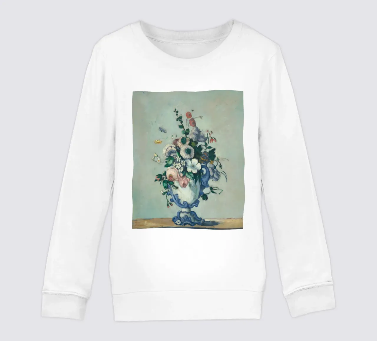 Paul Cezanne - Fiori in un vaso rococò felpa bambino da Timeless Artworks