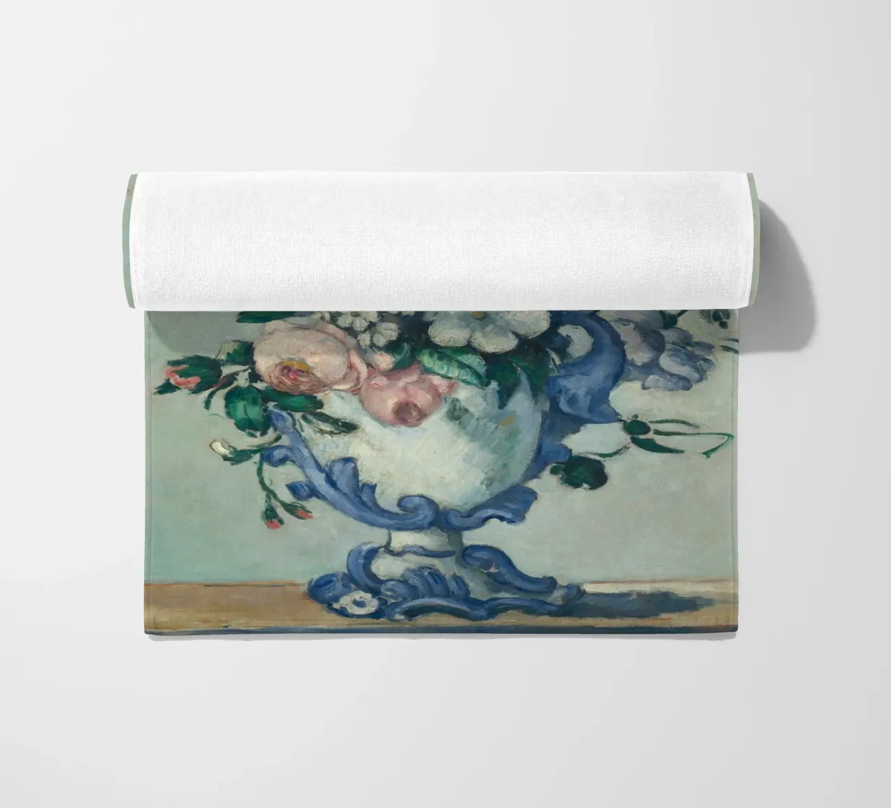 Paul Cezanne - Fiori in un vaso rococò telo mare da Timeless Artworks