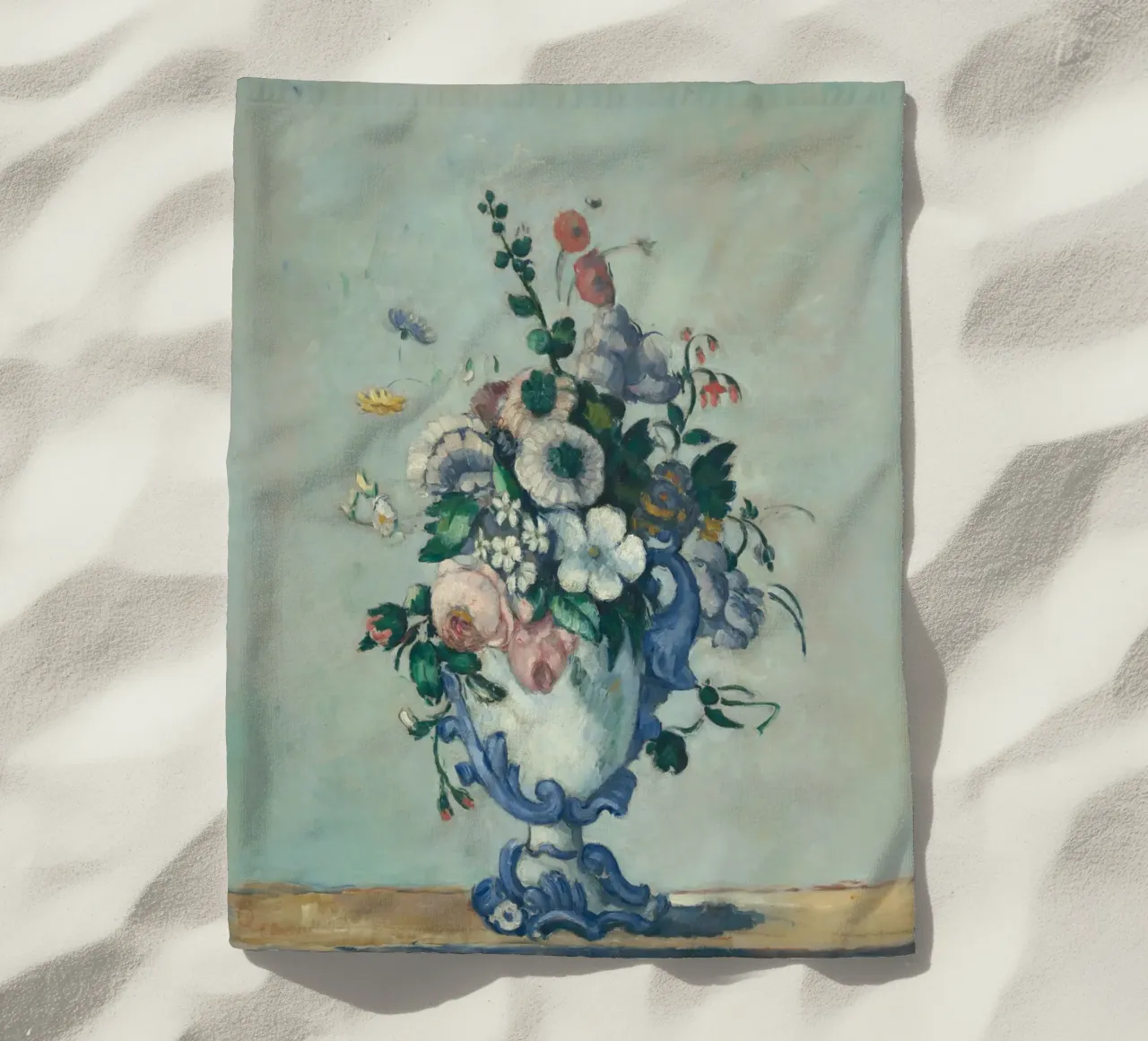 Paul Cezanne - Fiori in un vaso rococò telo mare da Timeless Artworks