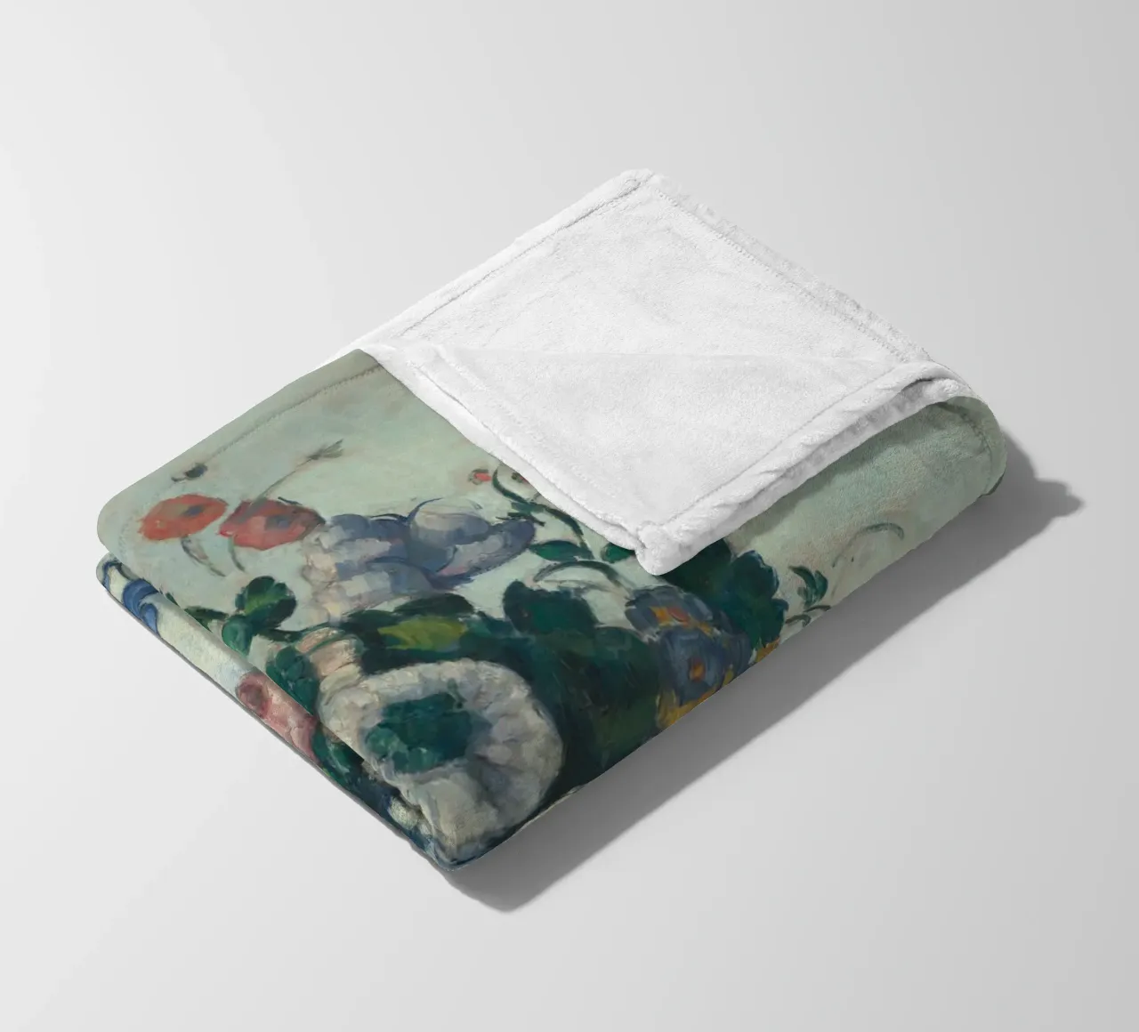 Paul Cezanne - Fiori in un vaso rococò coperta in pile da Timeless Artworks