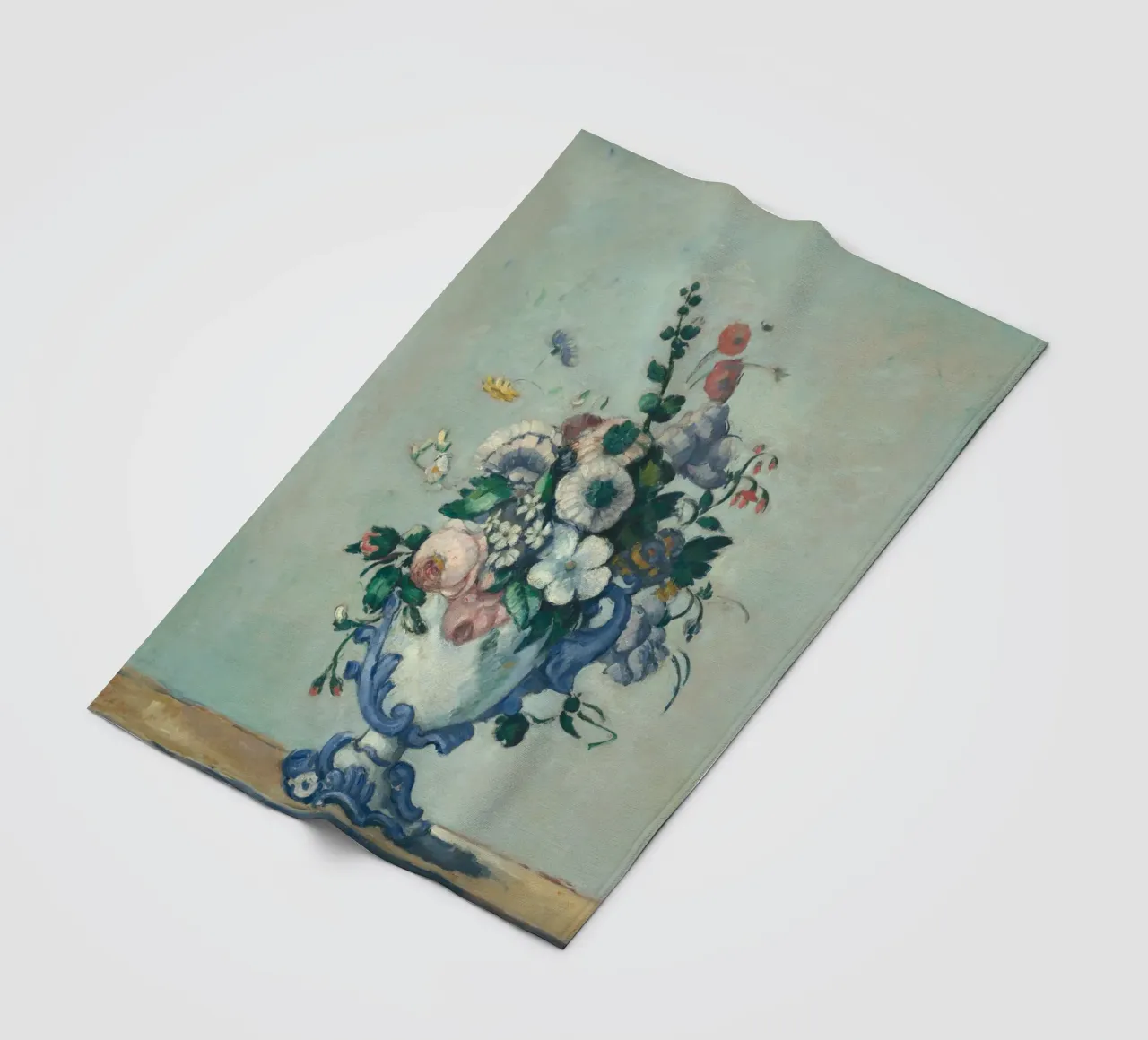 Paul Cezanne - Fiori in un vaso rococò coperta in pile da Timeless Artworks