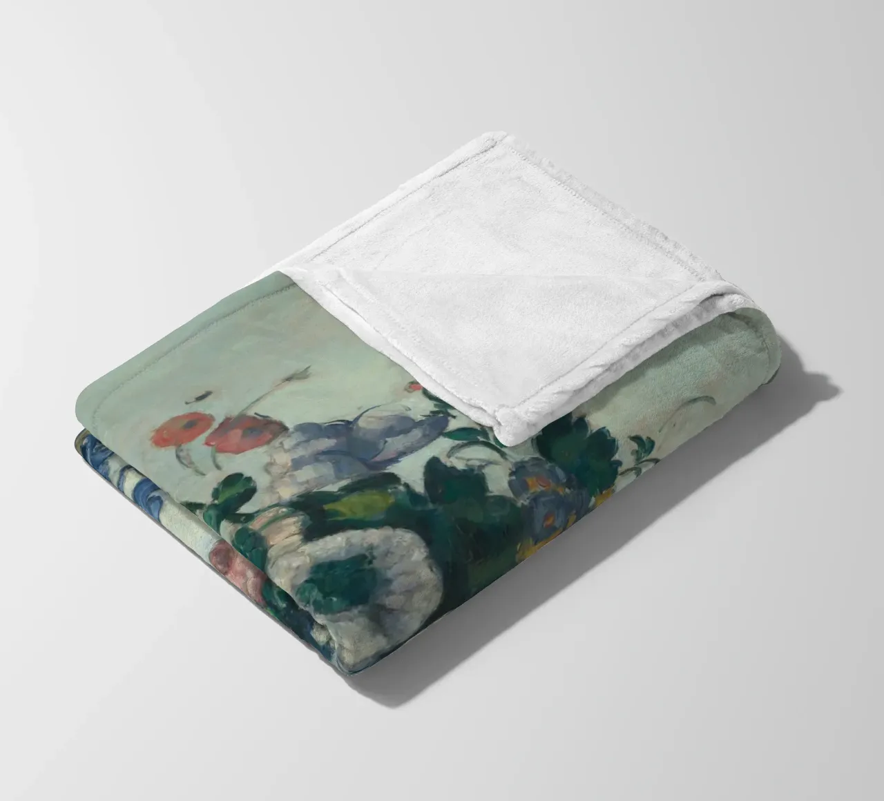 Paul Cezanne - Fiori in un vaso rococò coperta in pile da Timeless Artworks
