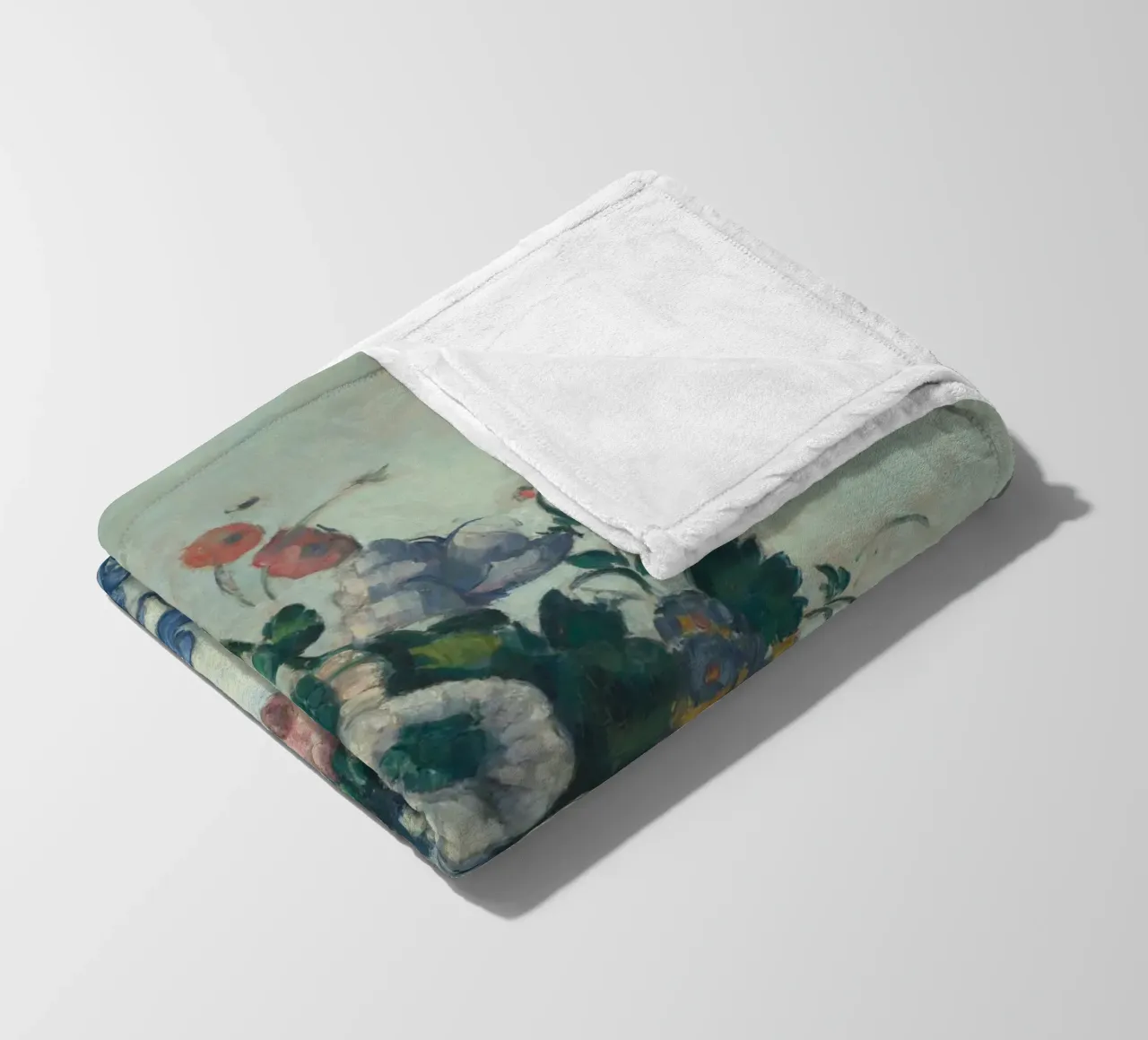 Paul Cezanne - Fiori in un vaso rococò coperta in pile da Timeless Artworks