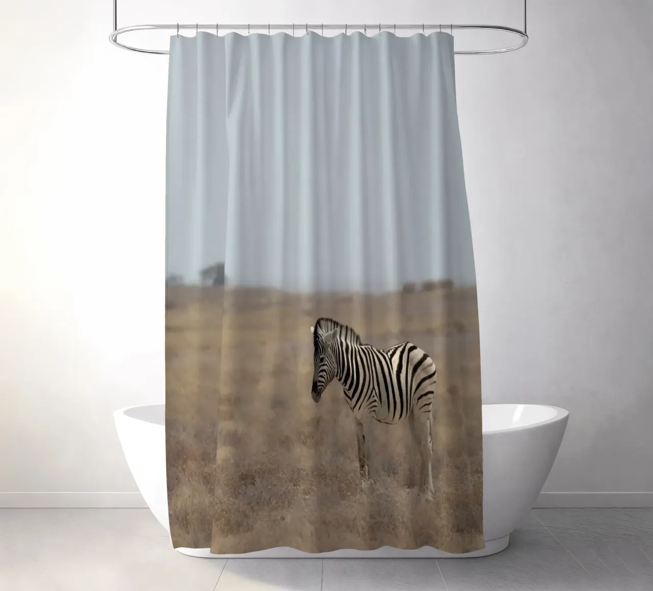 A Lone Zebra tenda da doccia da pilotpegasus