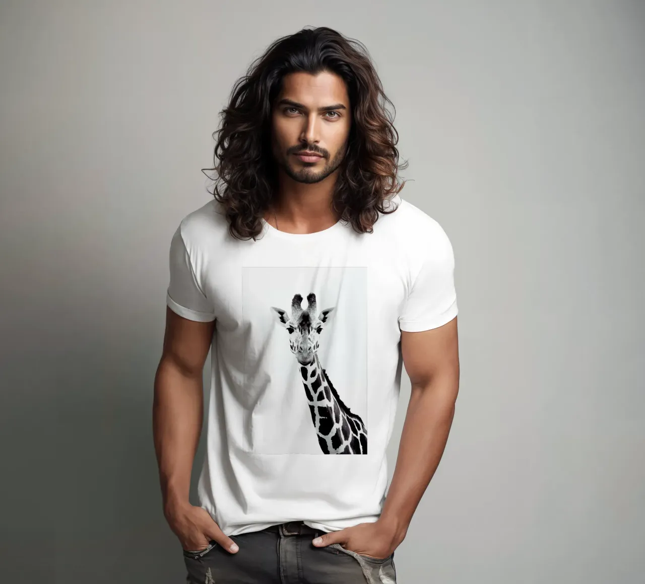 Giraffe t-shirt da Monika Strigel