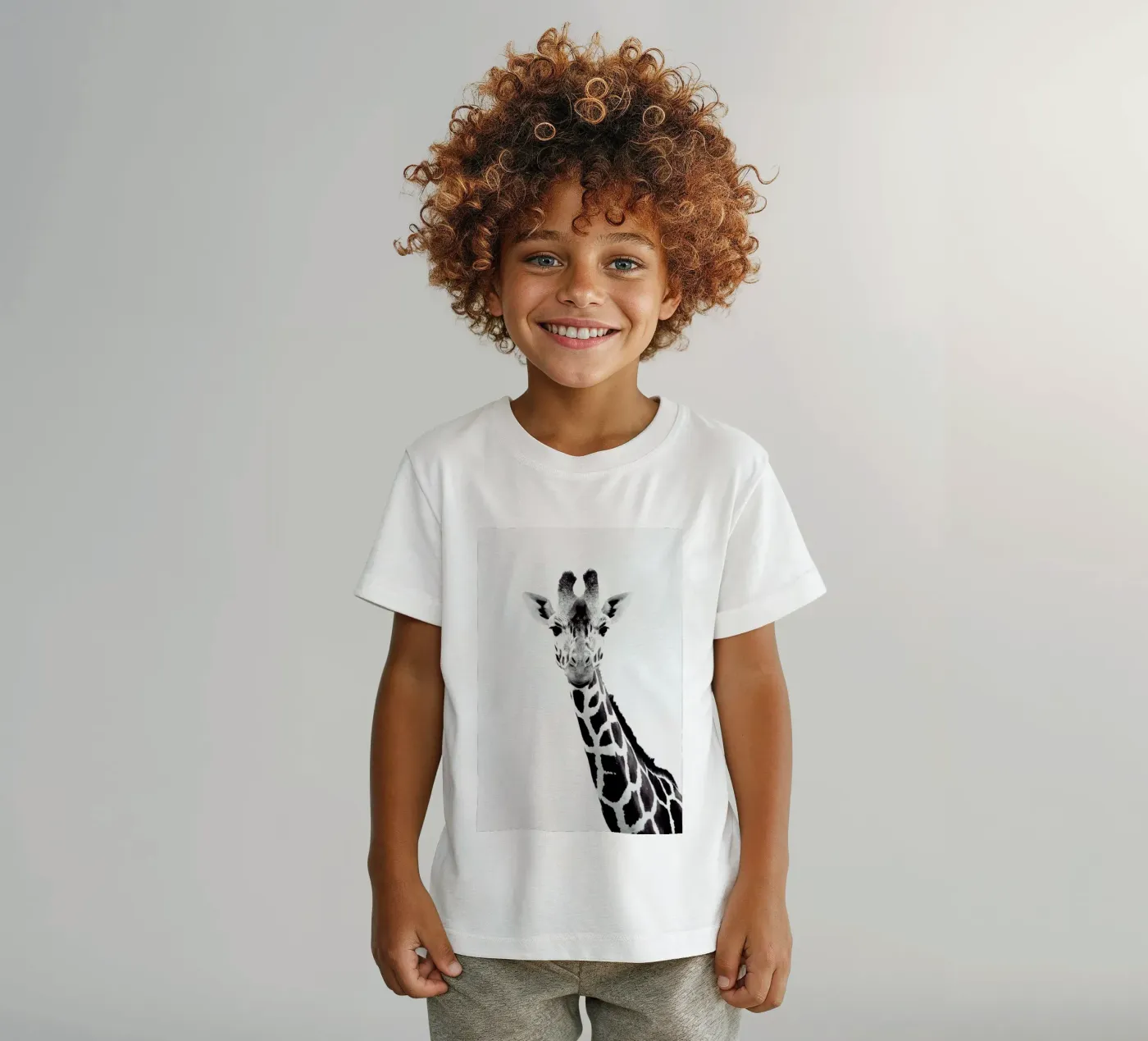 Giraffe t-shirt bambini da Monika Strigel