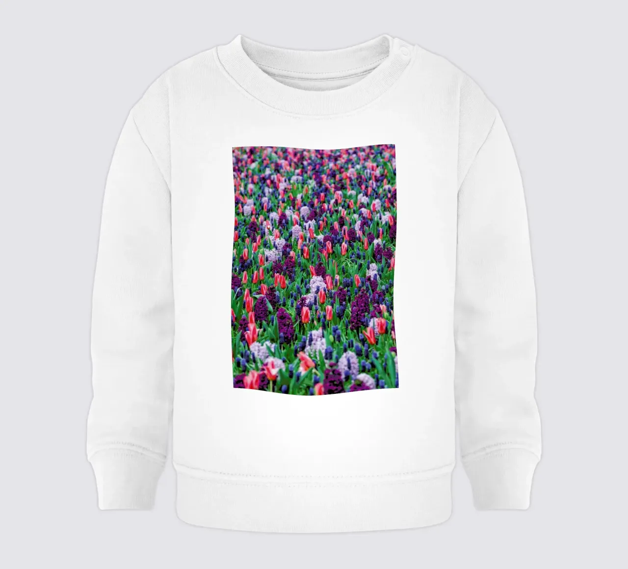 Tulip Field Purple felpa neonato da Curious Collections by Marielle Leenders