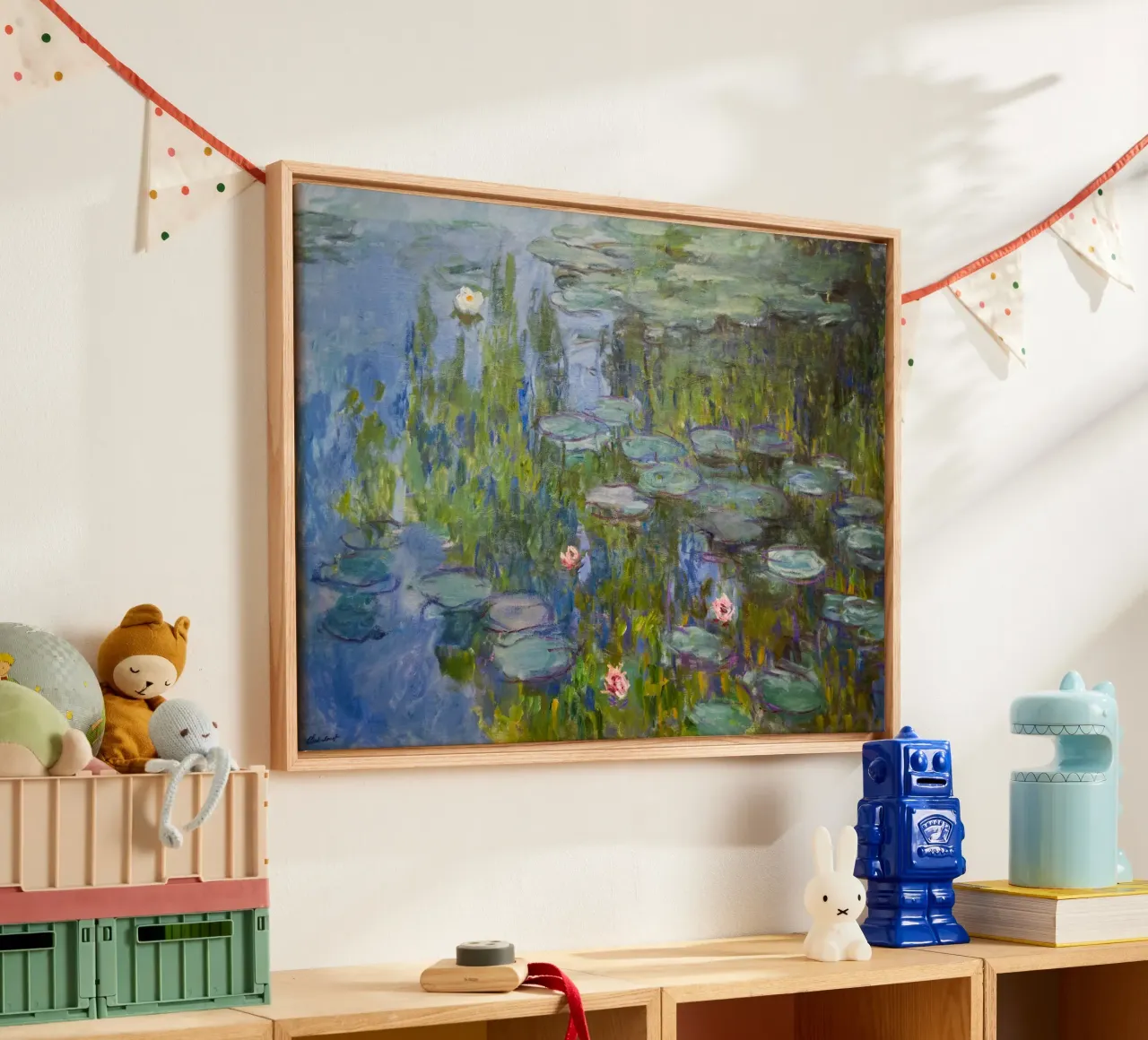 Claude Monet - Ninfee tela con Cornice a cassetta da Timeless Artworks