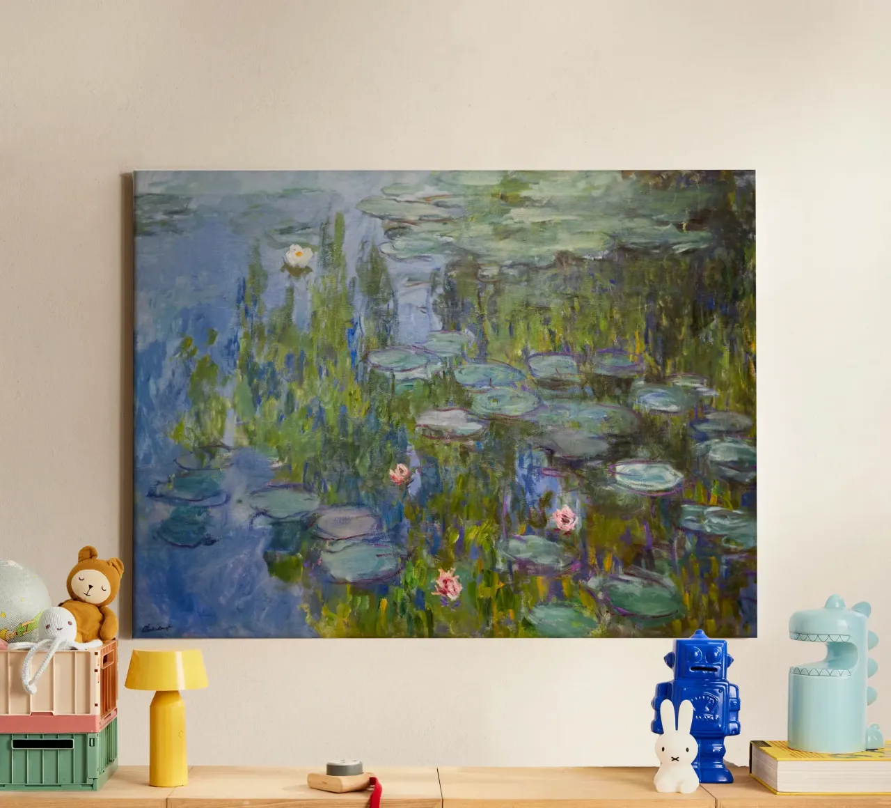 Claude Monet - Ninfee tela con Cornice a cassetta da Timeless Artworks