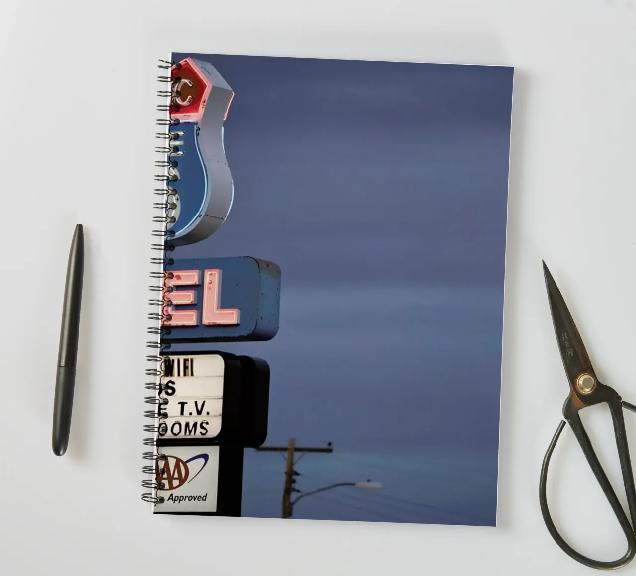 Neon Lights spiral notebook by Marc Gruninger