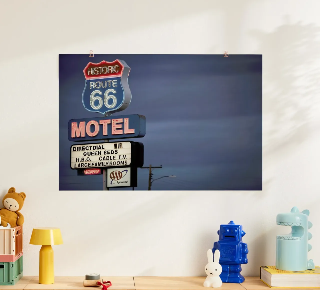 Neon Lights poster con telaio in alluminio da Marc Gruninger