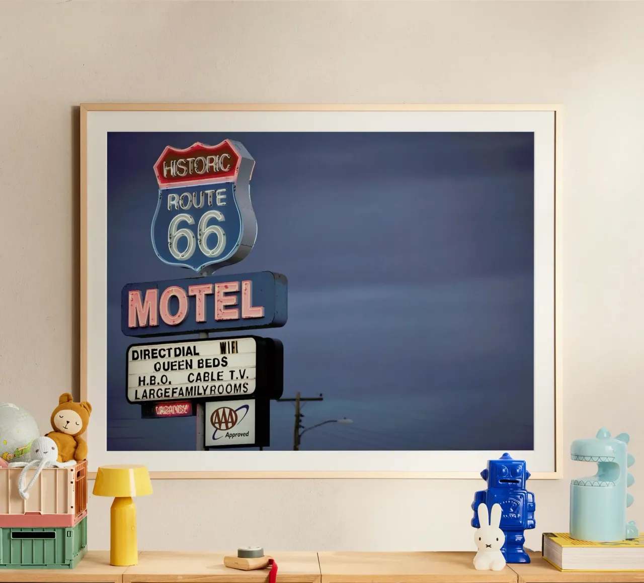 Neon Lights poster con telaio in alluminio da Marc Gruninger