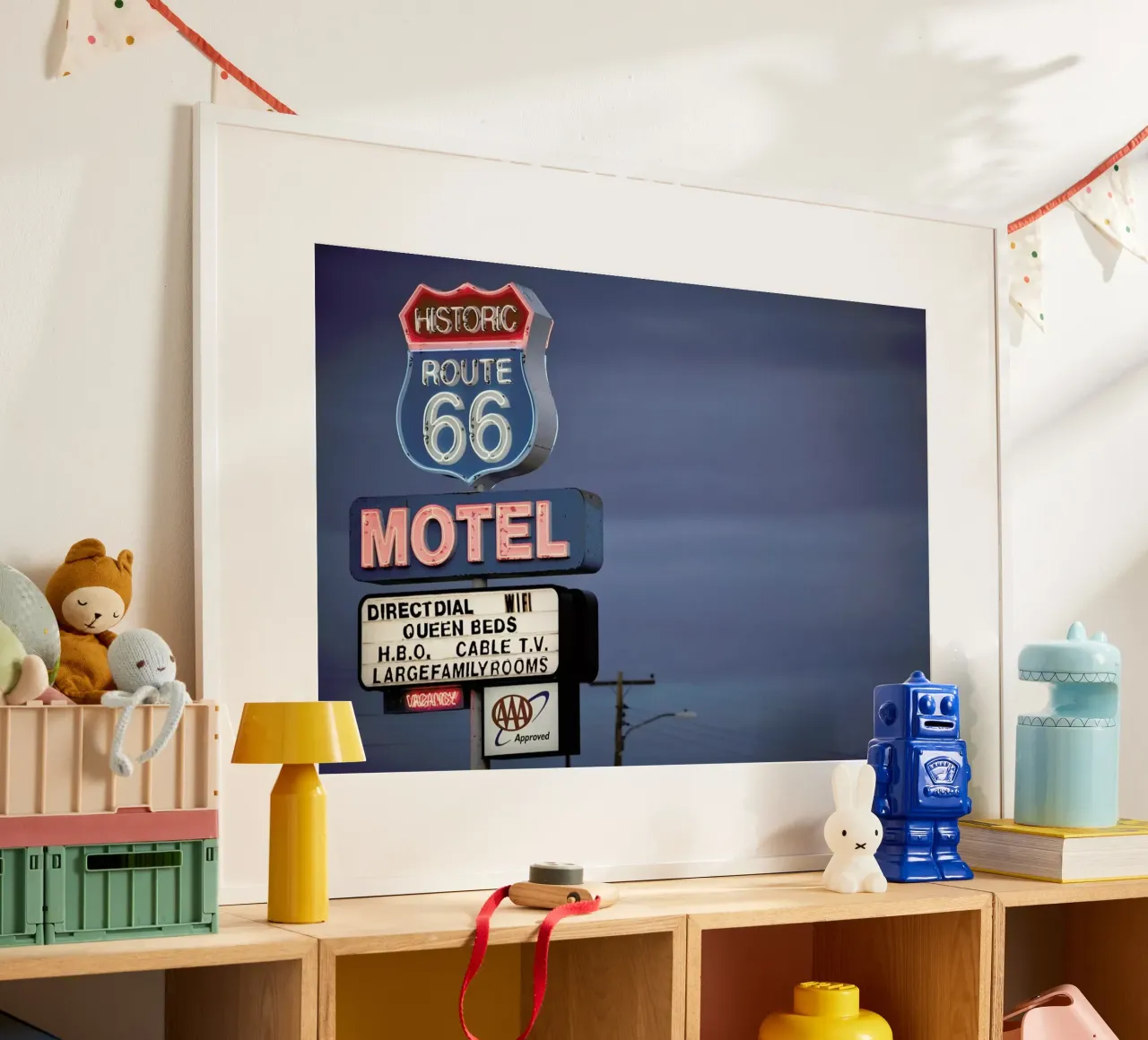 Neon Lights poster con telaio in alluminio da Marc Gruninger