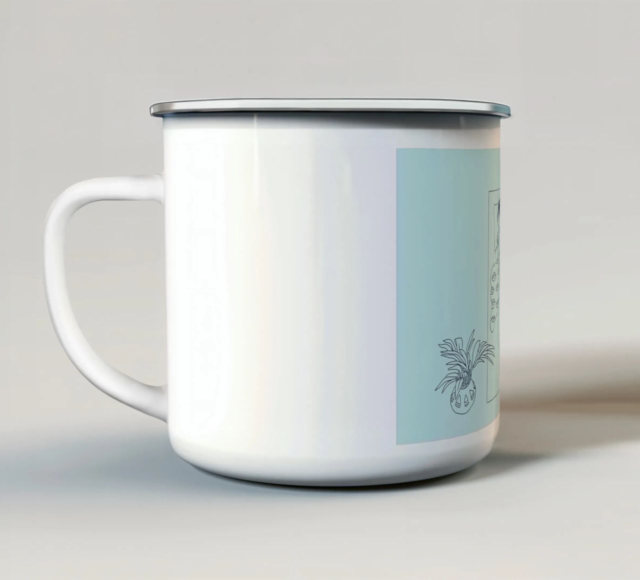 Sundays 2 tazza in smalto da Daniela Roessler